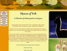 Tablet Screenshot of alpacasofyork.com